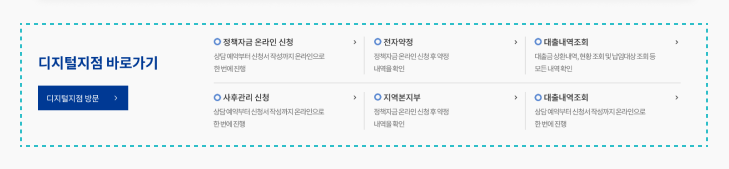 디지털지점 바로가기 화면